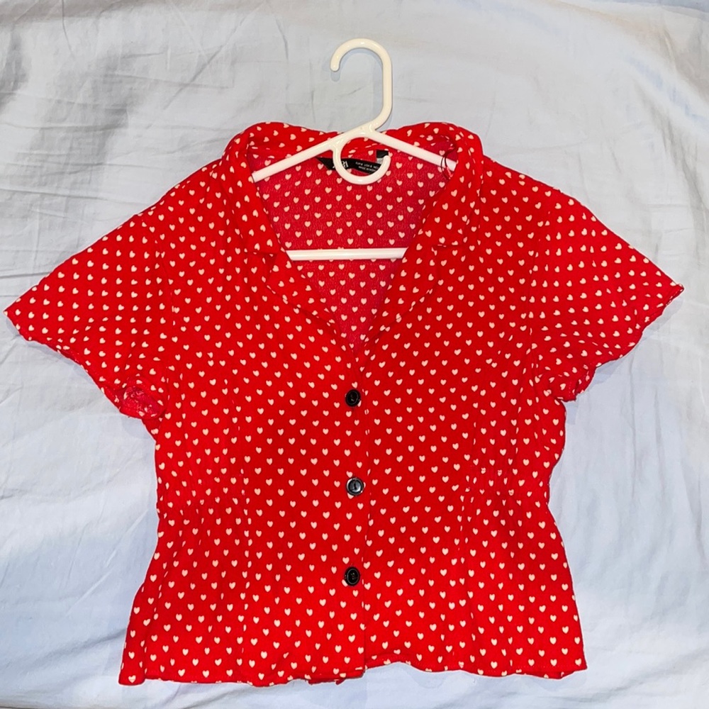Zara Short Sleeve V-neck T-shirt, size S (USA S/EUR S/ MEX 26)